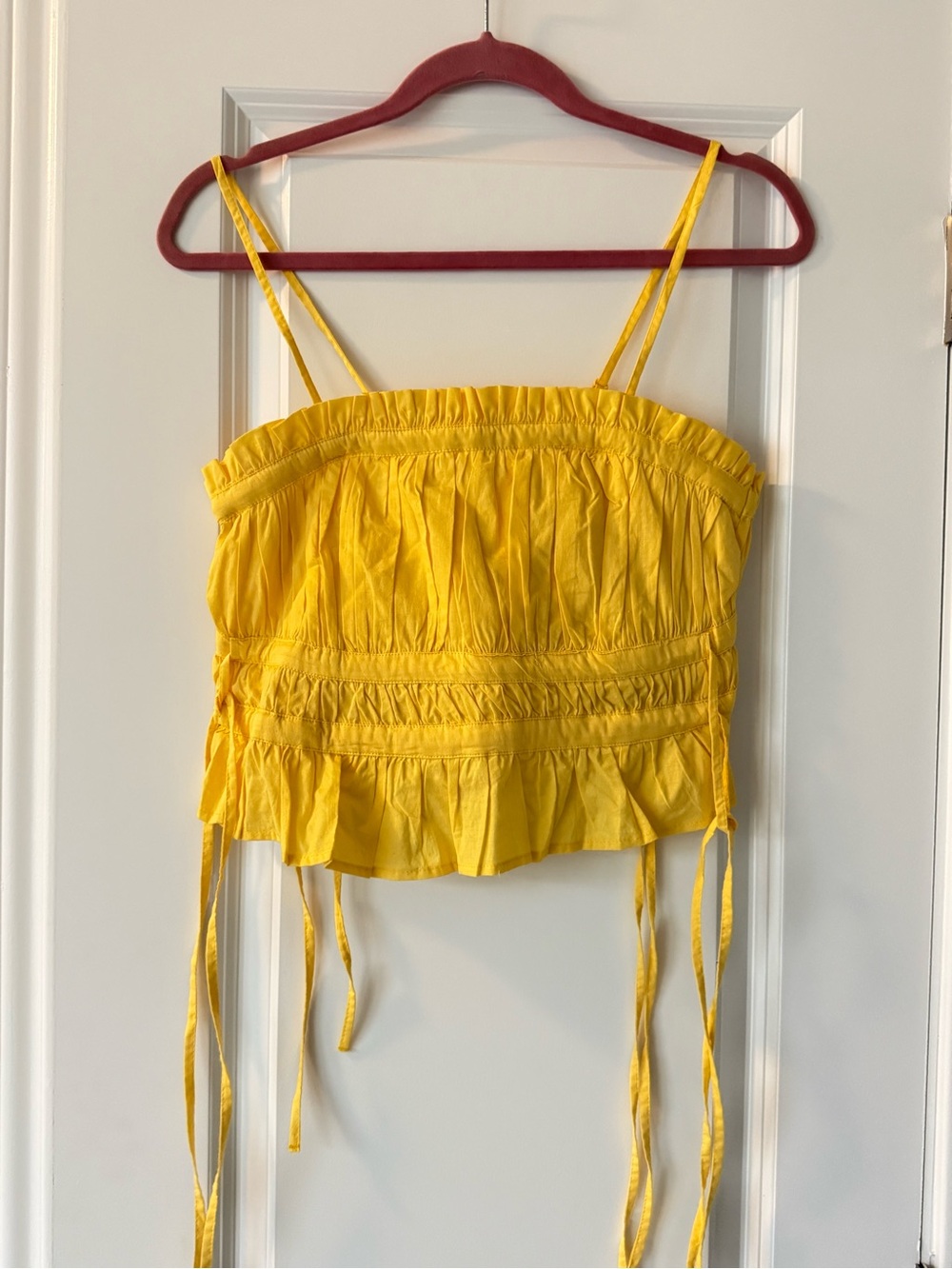 Free people yellow crop tank / tube top, small